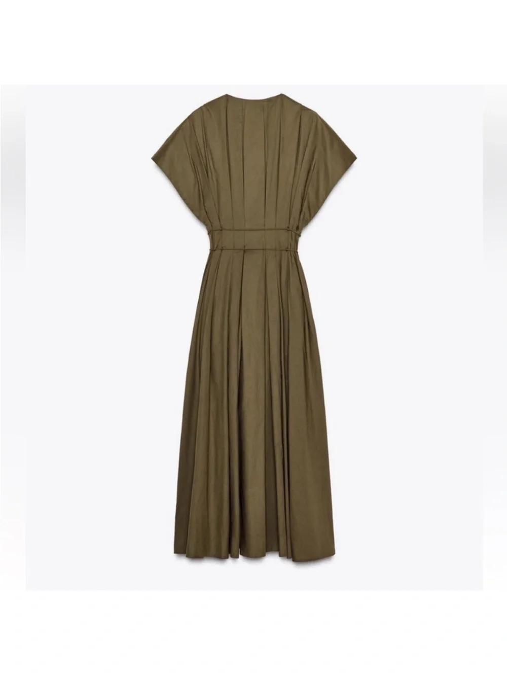 Zara ZW COLLECTION PLEATED MIDI DRESS - Picture 6 of 7